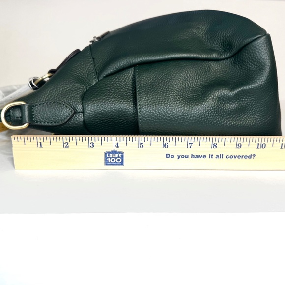 Dark Green Leather Hobo Bag/Purse/Handbag/Soft - Picture 3 of 14